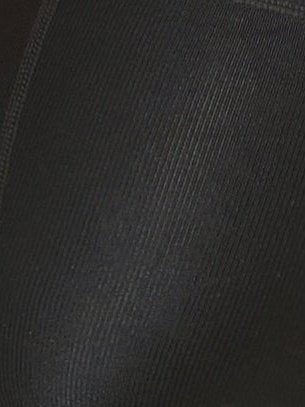 Fitted Tank w/ Built-In Bra - Black Rib Texture