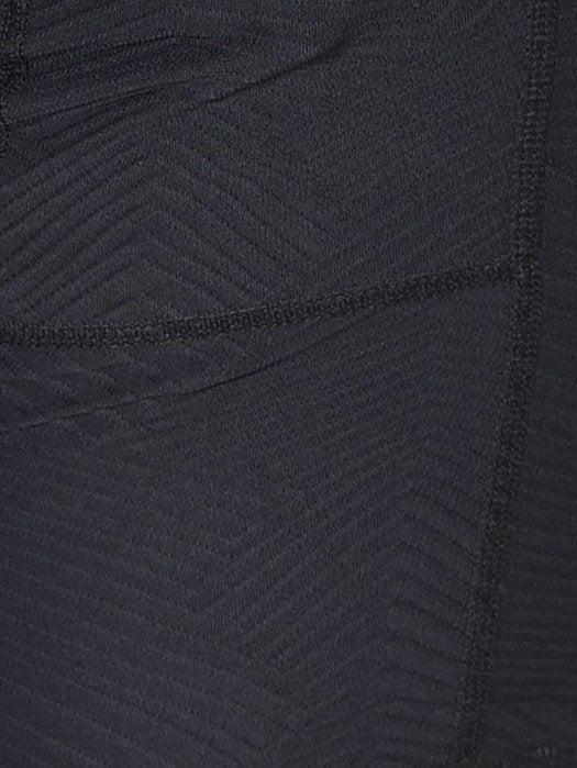 Fitted Tank w/ Built-In Bra - Black Ridges Texture