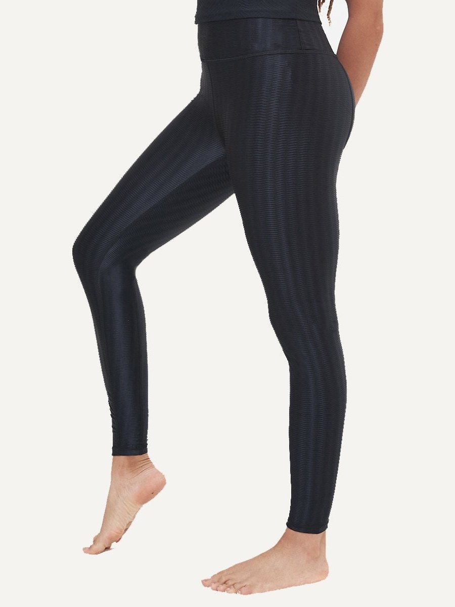 Hi-Rise Leggings - Black Zap Pattern