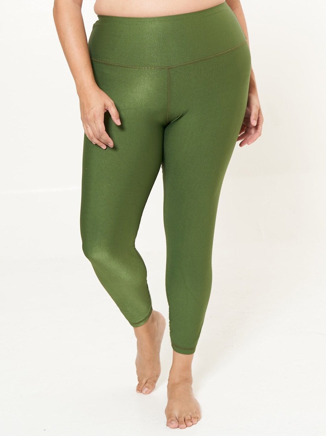 Hi-Rise Leggings - Chive Rib Pattern