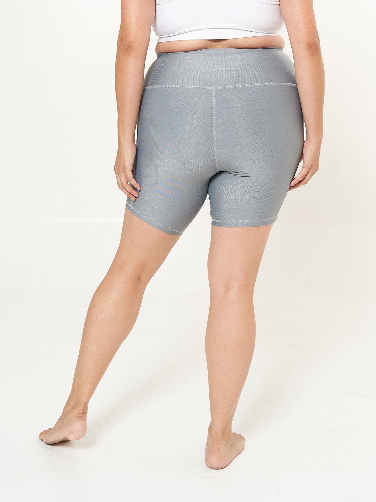 Pocket Bike Short - Dove Grey Rib Pattern