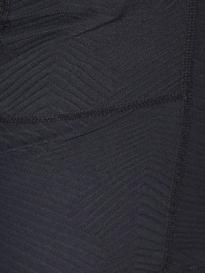 Hi-Rise Square Pocket Biker Shorts-  Black Ridges Pattern