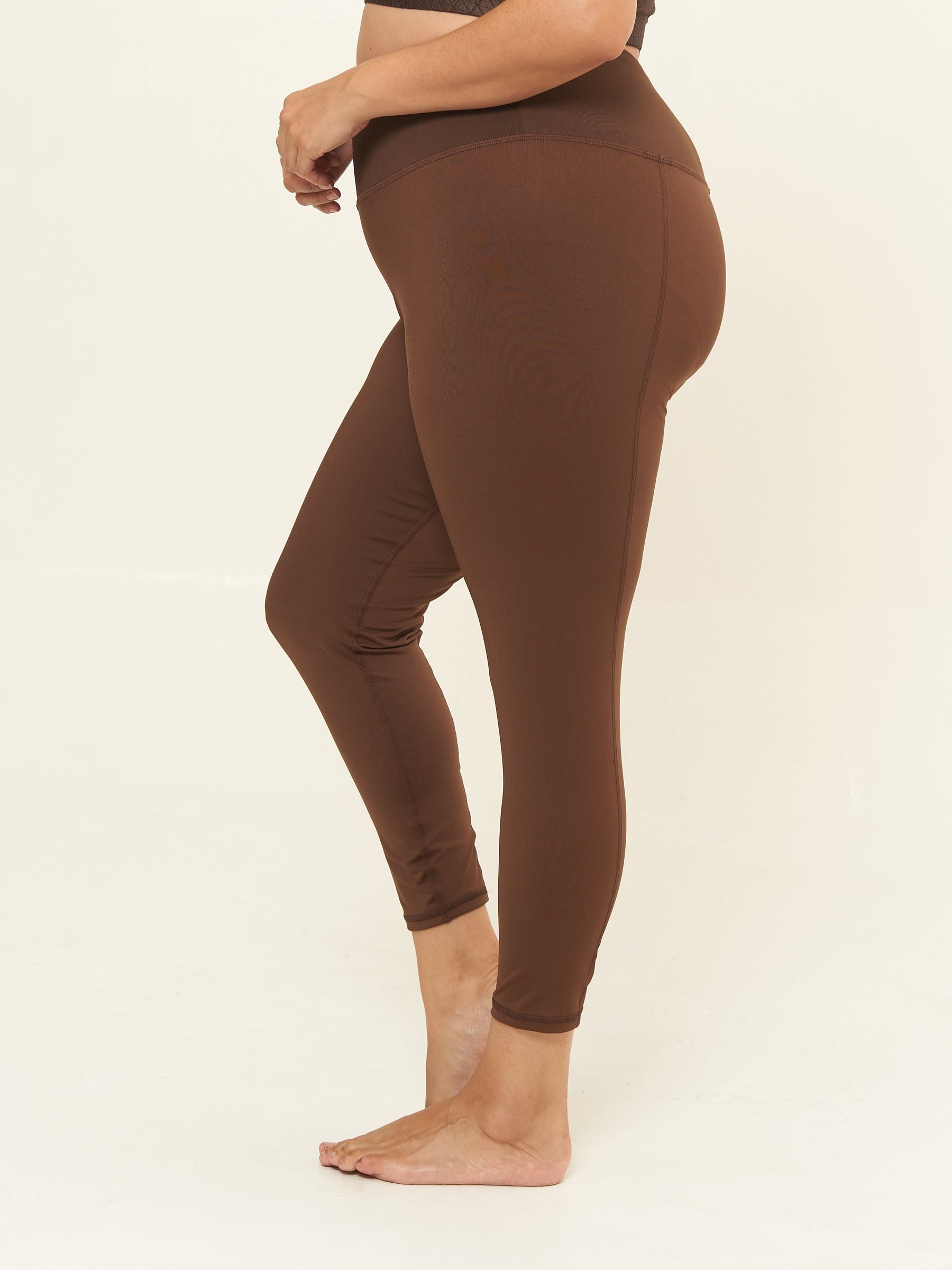 Hi-Rise Leggings - Bark Solid Shimmer