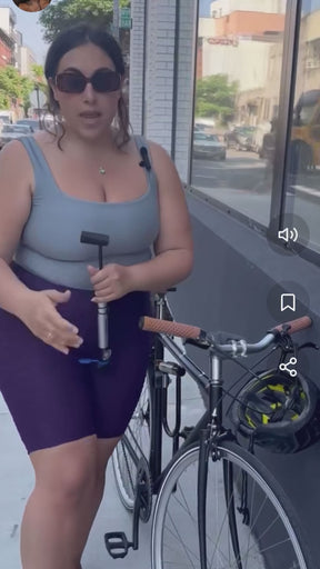 Hi-Rise Biker Short - Eggplant Links Pattern