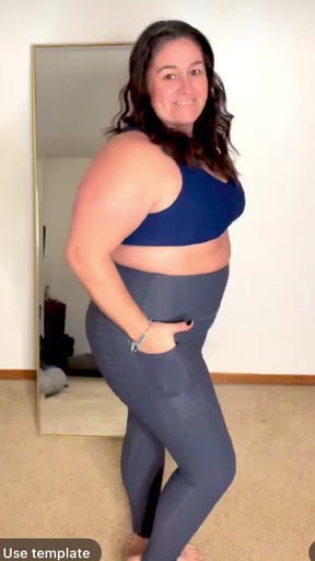 Classic Performance Bra Top - Navy Links Pattern
