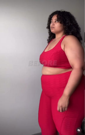 Cross Back Performance Bra Top - Cherry Pie Links Pattern
