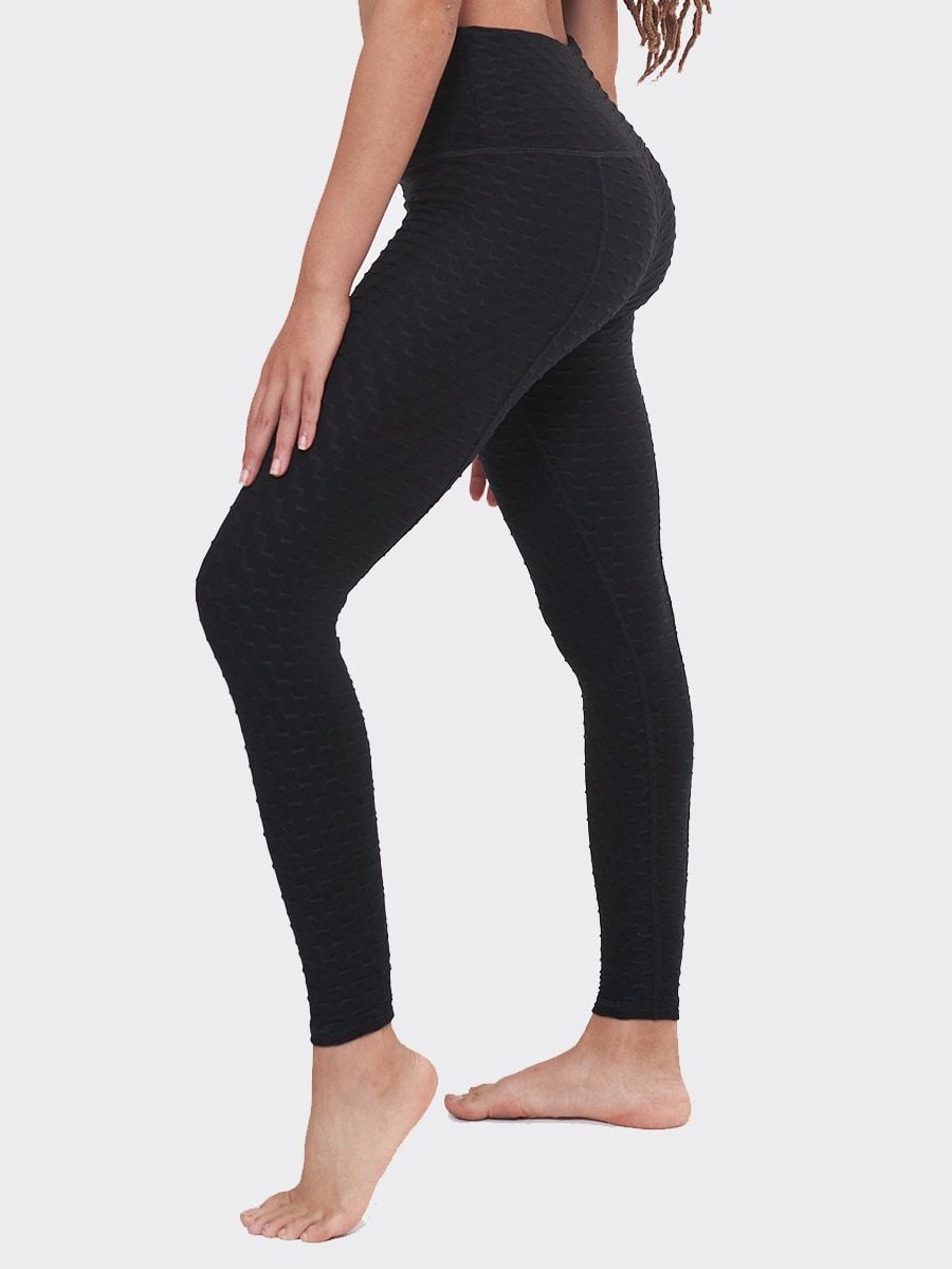 Hi-Rise Leggings - Black Dash Pattern