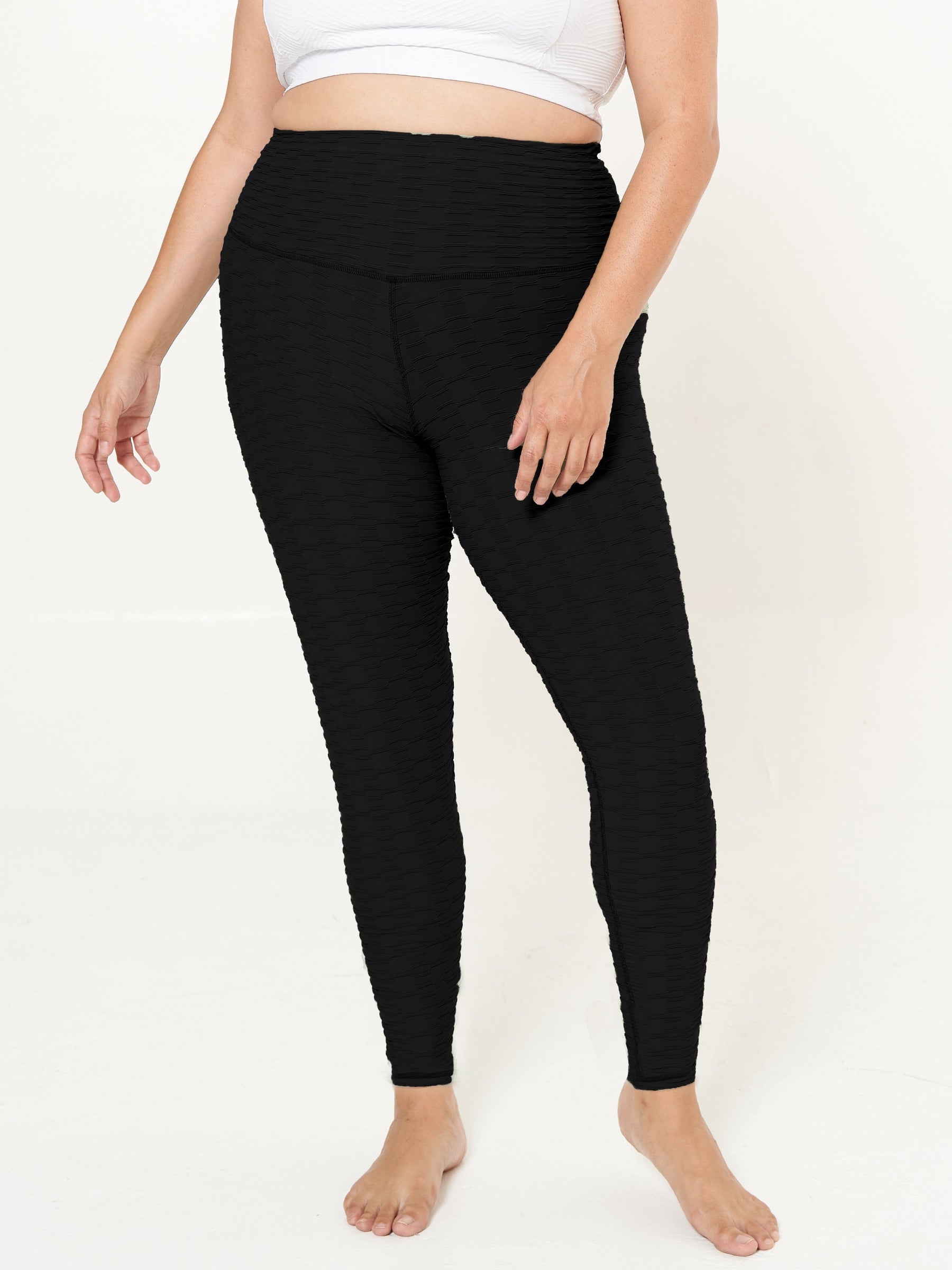 Hi-Rise Leggings - Black Links Pattern