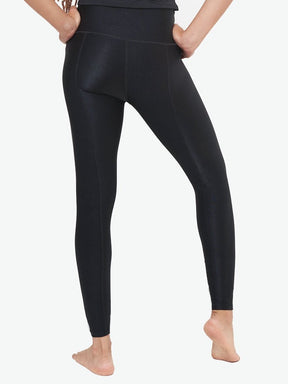 Hi-Rise Leggings - Black Rib Pattern