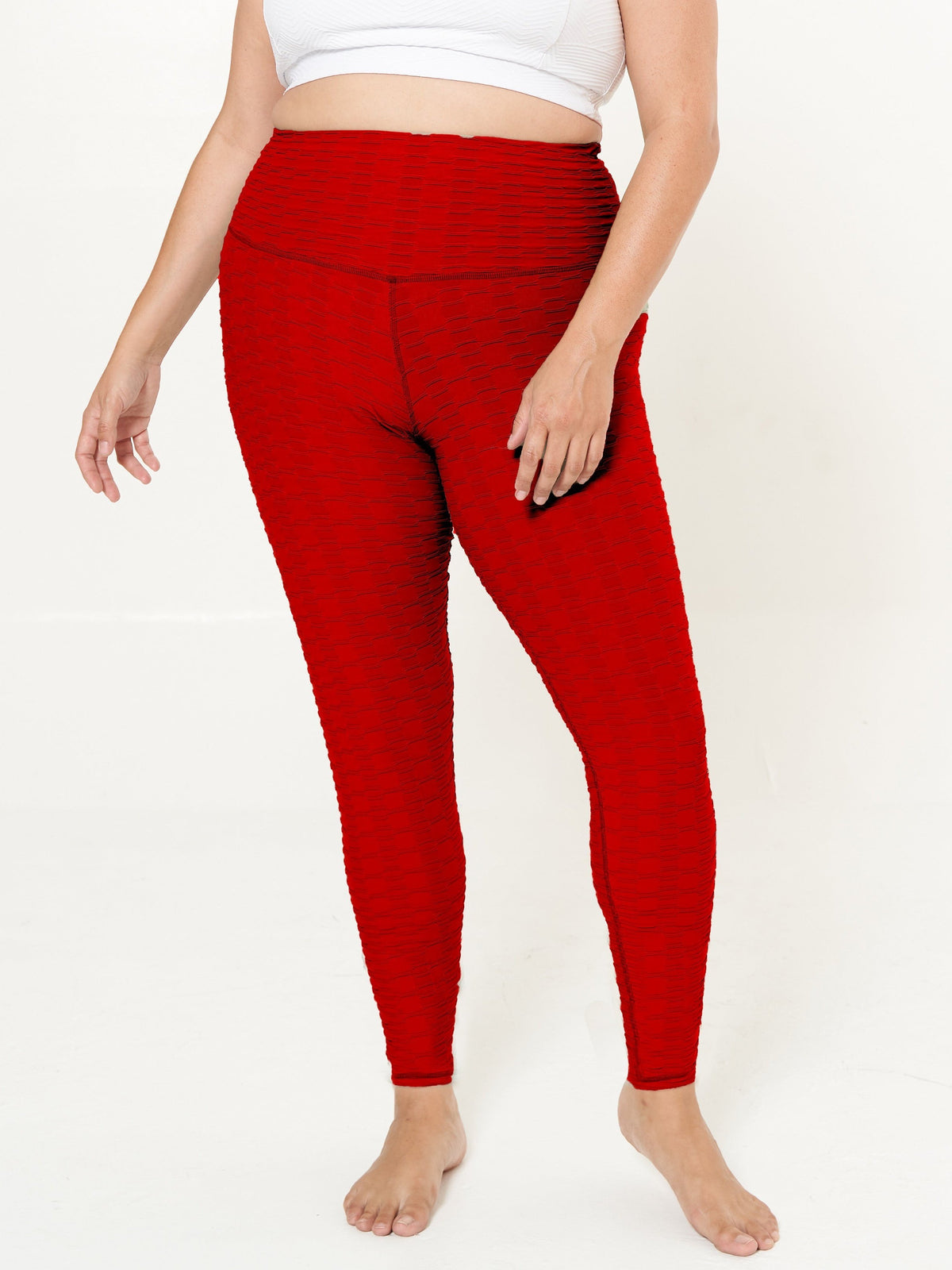 Hi-Rise Leggings - Cherry Pie Links Pattern