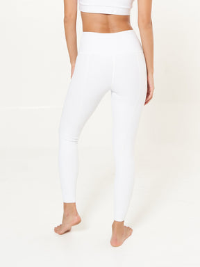 HI-Rise Leggings - White Ridges Pattern