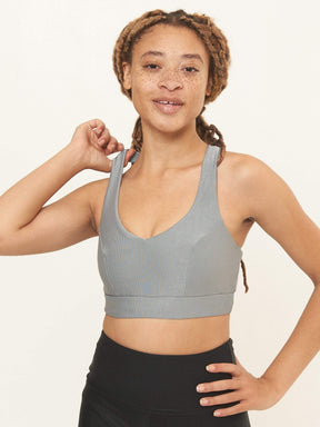 Lola Getts® Silver Rib Pattern Performance Bra