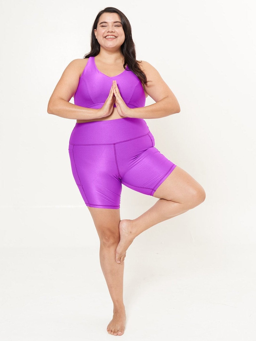 Classic Performance Bra Top- Fuchsia Rib Pattern