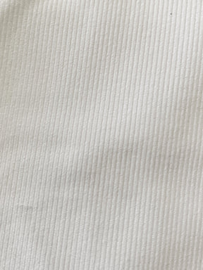 Cross Back Performance Bra Top- White Rib Pattern