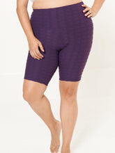 Hi-Rise Biker Short - Eggplant Links Pattern