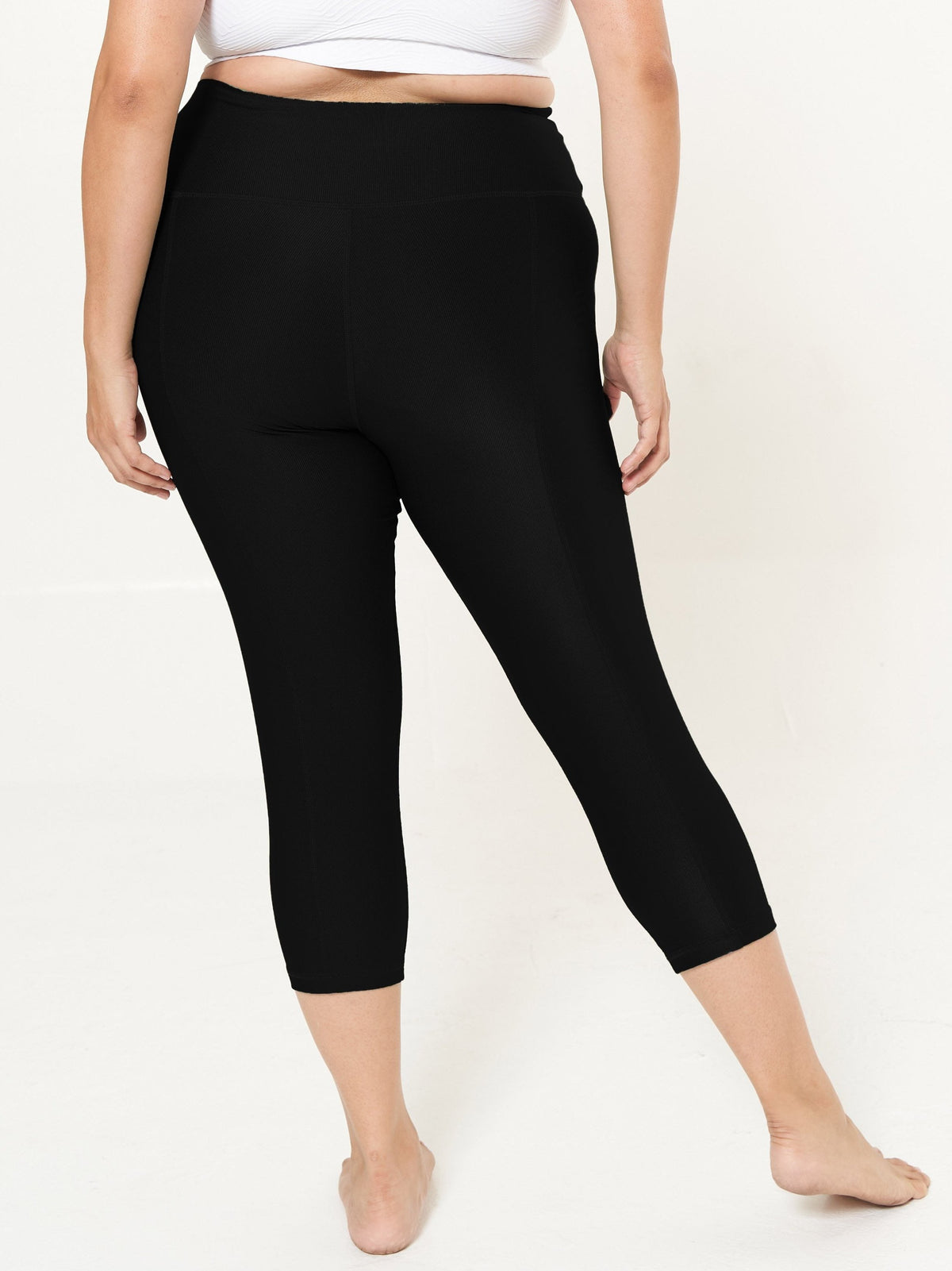 Hi-Rise Capri- Solid Black