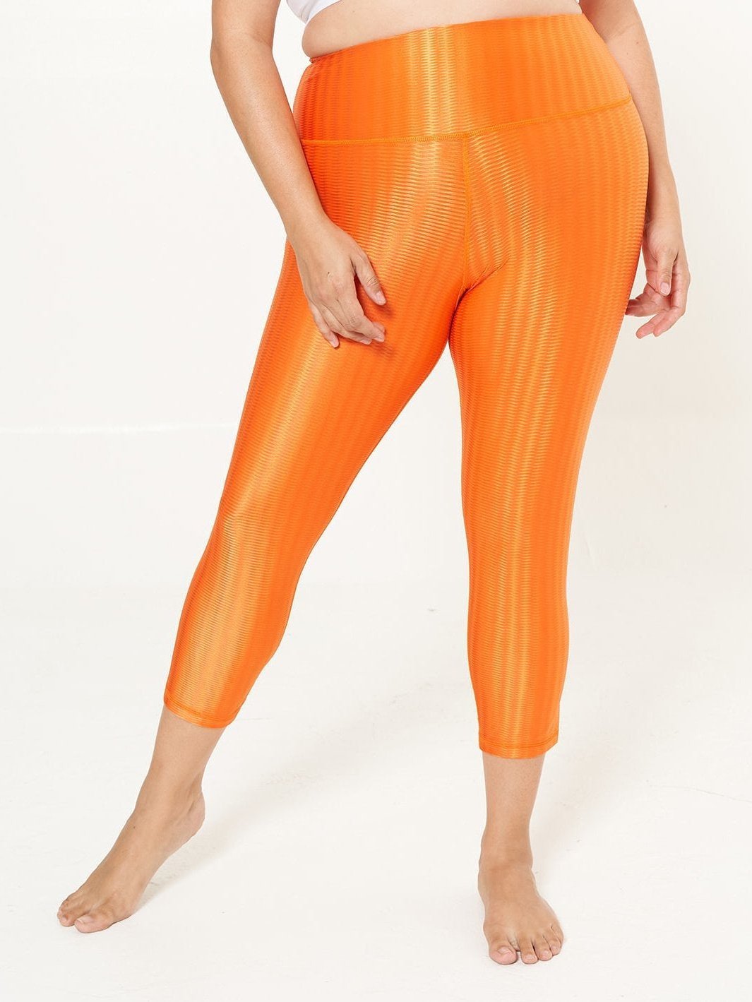 Smokey Orange Capri Women's Leggings - Digital Rawness Original