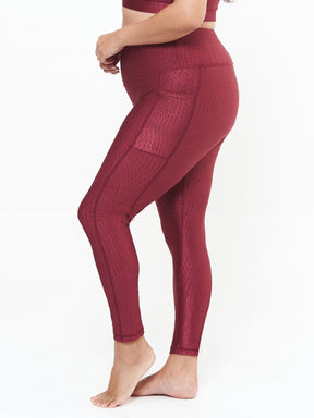 Hi-Rise Square Pocket Leggings - Pomegranate Cube Pattern