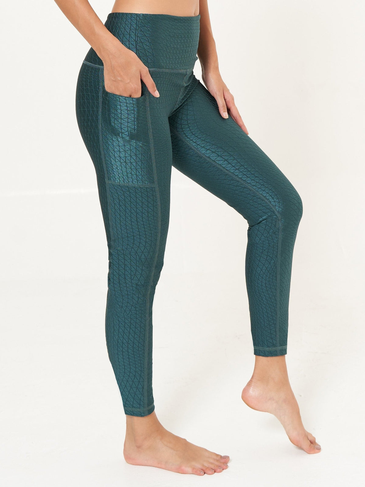 Hi-Rise Square Pocket Leggings - Tropicale Cube