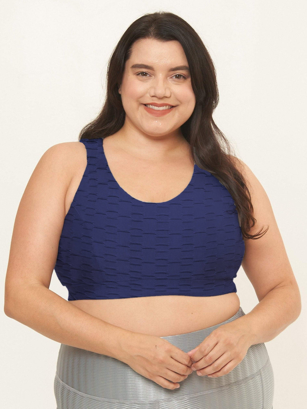 Lola Getts® Classic Performance Bra: Navy Links Pattern