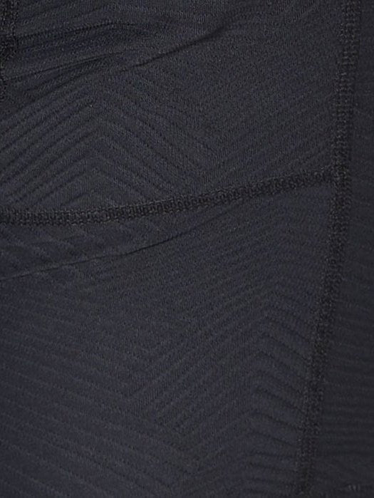 Hi-Rise Square Pocket Biker Shorts-  Black Ridges Pattern